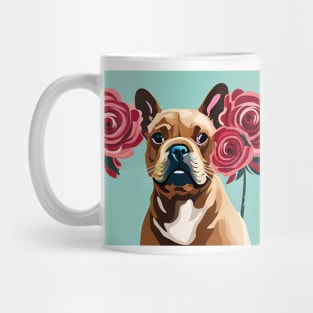 Frenchie French Bull Dog Roses Mug